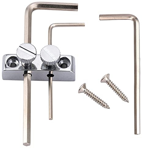Musiclily Pro 1.5mm 2.5mm 3mm Allen Key Headstock Wrench Holder, Chrome | for Floyd Rose Tremolo Bridge