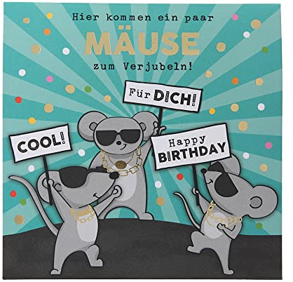 Depesche 0011694-029 Pop-up Glückwunschkarte zum Geburtstag, Klappkarte mit Musik, Lichtelementen und einem originellen Spruch, Geburtstagskarte inkl. Umschlag, Format 15,5 x 15,5 cm