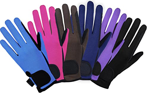 AFE Kinderhandschuhe für Mädchen und Jungen, Unisex, Reithandschuhe, Outdoor-Handschuhe, Sporthandschuhe, Fahrradhandschuhe für Kinder (Marineblau, Größe M)