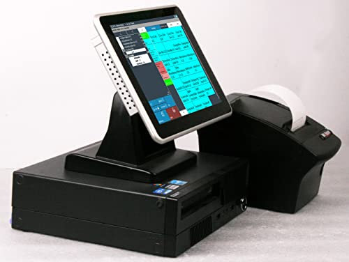 10 MINI Handel - Kasse für Laden, Eisdiele, Bäckerei, Friseursalon, Kosmetikstudio usw. mit Touchscreen, Bondrucker und Kassensoftware BlitzKasse, Handel-Kasse Kiosk-Kasse