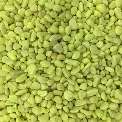 Yusee Fish Tank Aquarium Gravel Substrate Coloured, Mixed and Natural Aquatic Decorative Small Stones Pebbles Ideal for Plants (2KG, Yellow)