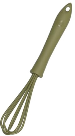 Kochblume Schneebesen S | Premium-Silikon & BPA frei | Hitzebeständig | Spülmaschinenfest | Farbe: olive