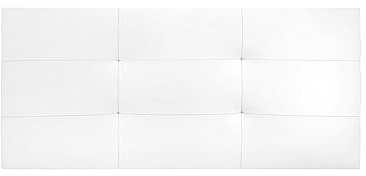 WIN REST Venus Kopfteil gepolstert Comfort hochwertige Betten, Holzstruktur, Bezug aus Kunstleder, weiß, 130 x 60 cm (Bett 110/120)