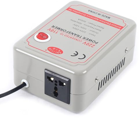Biggittig Transformateur de tension variable puissant Convertisseur de Tension Transformer pour transformer les appareils électriques d'une tension de 220V-250V en une tension de 100-120V.
