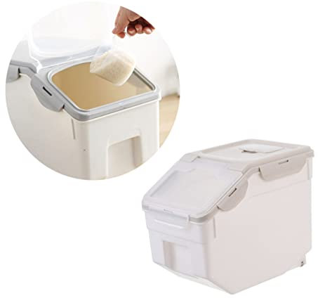 Beavorty Contenedor De Alimentos Para Recipiente Hermético Para Comida Seca Almacenamiento Prueba De Beige