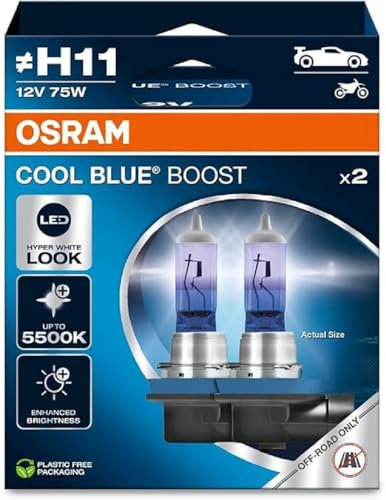 COOL BLUE® BOOST, H11, Halogen-Scheinwerferlampen, Hängebox, offroad