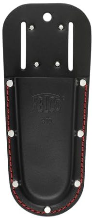 FELCO Étui en cuir noir 910 de qualité supérieure avec clip de ceinture pour le transport pratique des outils de jardin