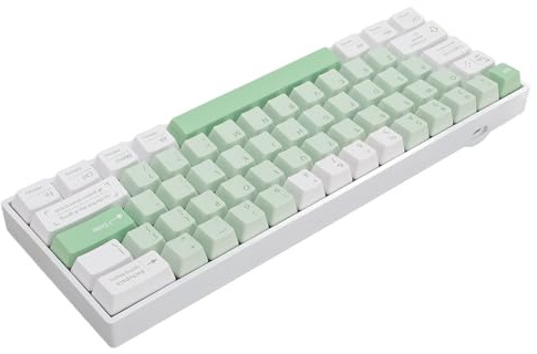 Zunate Teclado para Juegos 60% por Ciento, Teclado Mecánico RGB 60 por Ciento con Interruptor Azul Intercambiable en Caliente, 61 Teclas, Modo Triple BT5.0/Tipo C con Cable/Teclado