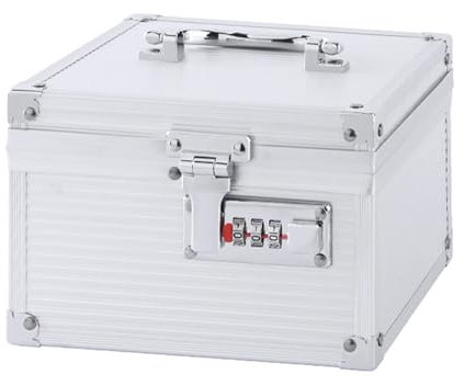 F Fityle Kombinationsschlosskasten, Sicherheitsschlosskasten 6,30 x 6,30 x 4,53 Zoll, großes Fassungsvermögen mit Code zur Aufbewahrung persönlicher