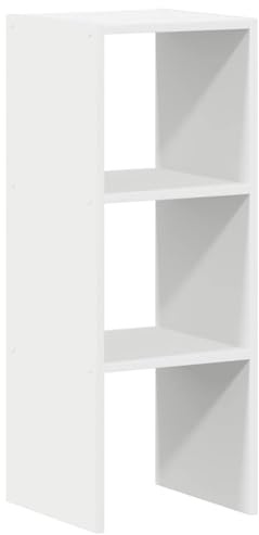 vidaXL Bücherregal Stapelbar Weiß 30x30x80 cm Holzwerkstoff
