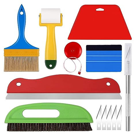 Kit Herramientas para Envolver AutomóViles Rascador Vinilo Cortador Escurridor de PelíCula EspáTulas Vinilo Herramienta para Envolver PláStico Herramientas para TeñIr Ventanas