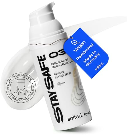 salted. Ausgleichende Tagespflege mit LSF 30 | 50 ml | Feuchtigkeitsspendend | Mit Niacinamide | Sonnencreme für Gesicht & Körper | Gesichtscreme mit UVA und UVB-Schutz | Alle Hauttypen | Vegan