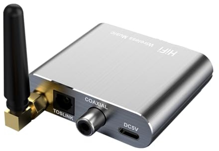 Steowsey Adaptateur audio Bluetooth – Émetteur et récepteur sans fil avec sortie HD Toslink/coaxial pour TV, voiture, ordinateur