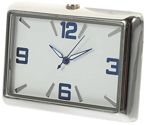 Healifty Horloge de Tableau de Bord Carrée Auto Adhésive Horloge Analogique Petite pour Voiture Décoration Intérieure et Pratique