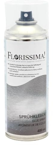 Florissima Farbspray 400ml – Sprühfarbe für Blumen, Deko & Bastelprojekte – Farben: Schwarz, Weiß, Moosgrün, Weihnachtsrot, Lila – Schnelltrocknend & Vielseitig (Sprühkleber)