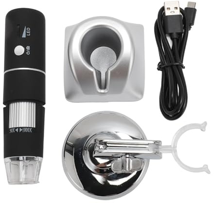 Vvikizy Drahtloses Digitales Mikroskop, Handheld USB -Mikroskop 1000x Vergrößerung 1080p HD 2MP WiFi -Mikroskopkamera mit 8 LED -Leuchten für OS X