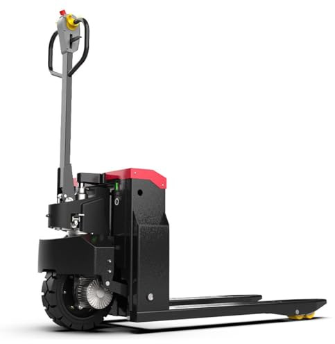 LJYKBFL Transpalette électrique Classique alimenté par Batterie au Lithium, capacité de 6 600 LB, Fourche de 46 po x 27 po, poignée multifonctionnelle. Transpalettes