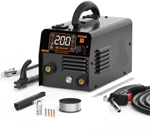 Soldadora semiautomática 3 en 1 MMA/MIG/Lift TIG, soldadora inversora Synergy Tools, equipo de soldadura sin gas HVM200(HVM200)