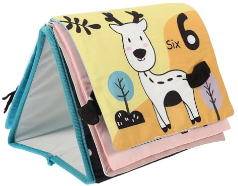 ROMISBABA Garçon Fille Éveil avec Miroir Calendrier Animalier Éducatif Sensoriel Montessori pour Tout-petits Apprentissage Couleurs et Reconnaissance Cadeau Anniversaire Garçon Fille