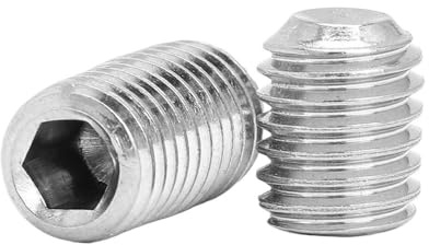 10 Stück DIN 916 Innensechskant-Gewindestifte mit Kegelspitze, Edelstahl, M5, M6, M8, M10, M12, M14, M16, kopflose Sechskant-Gewindestifte(55mm x10pcs,M10)
