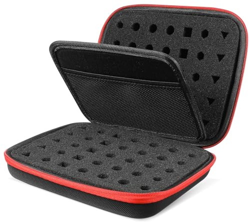 FUNNETOYU Caja de Bandeja de Dados de Fibra Sintética Compartimentos Divididos y Cremallera para Almacenamiento Fácil y Organización en Juegos de Mesa
