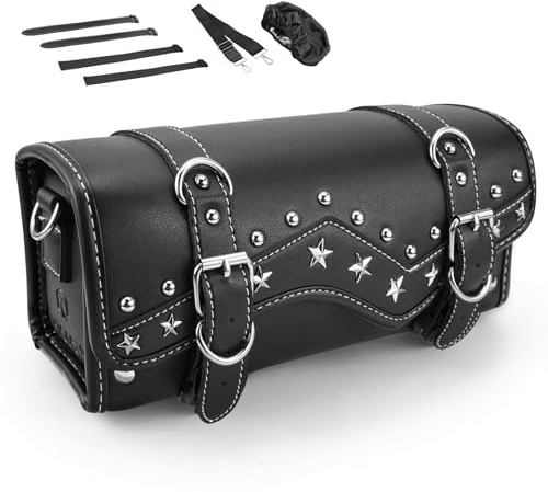 Motorradzubehör Kompatibel Mit Yamaha Universal-Motorrad-Vordergabeltasche, Werkzeugaufbewahrung, Satteltasche, Motorradtaschen, Wasserdichte Packtasche, Aufbewahrungstaschen(Black)