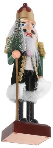 Mipcase Schiaccianoci di Natale Soldato Pupazzo Statuina con Scettro Albero di Natale Decorazione Centrotavola in Plastica e Figura Natalizia Mensole Esposizione Festive
