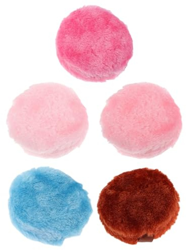 PRETYZOOM 5 Stück Weiche Lange Puderquasten aus Hautfreundlichem Material 90X30mm für Gesichtspuder Rouge und Foundation Wiederverwendbare Make Up Schwämme zum Fixieren von Losem Puder