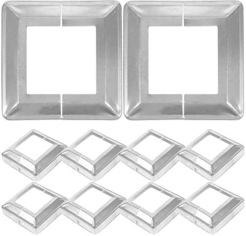 Toddmomy 10 Pezzi Copri Pali Recinzione in Ferro Divisi 50X50 MM Tappi Copertura Pali Esterni per Ringhiera e Veranda Cappucci Decorativi Resistenti Bordi Lisci Installazione Facile per