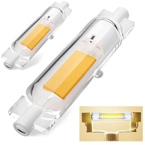 Dvnoua R7S LED 78mm Dimmbar, 20W LED R7S 78mm Lampen Ersatz für 200W Halogenstab, Naturweiß 4000K, 2000LM, Kein Flackern, 360°Abstrahlwinkel, Beleuchtung für Zuhause im Freien, 2PCS