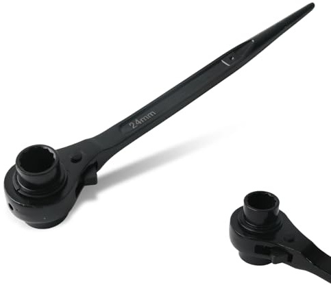 24mm x 30mm Ratchet Podger Spanner Podger Spanner Ratchet Scaffold Spanner | Podger Spanner 24mm 30mm Ratchet Spanner Scaffold Steel Erect Spanner Steel Erecting Scaffold Tool Wrench Spanner