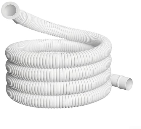 Tubo di scarico per condizionatore d'aria portatile, interno in PVC da 16 mm, tubo bianco resistente ai raggi UV per riscaldamento unità di raffreddamento, deumidificatori, pompe di calore e