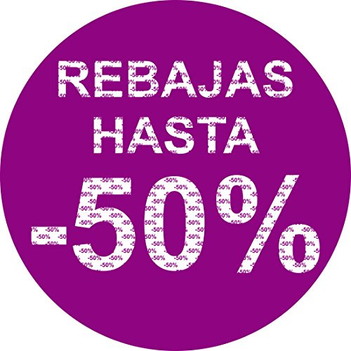 Vinilo Rebajas 80x80cm | Personaliza Descuento de las Rebajas | Pegatina Económica y Elegante, Ideal para Escaparates o Cristaleras | Adhesivo Duradero Personalizado