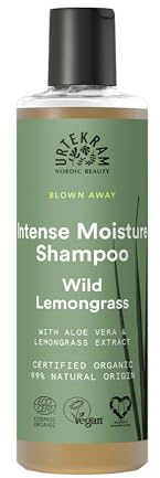 Urtekram Shampoo - Wild Lemongrass - Intense Moisture - 250 ml, Vegan, Biologisch, Natürlichen Ursprungs