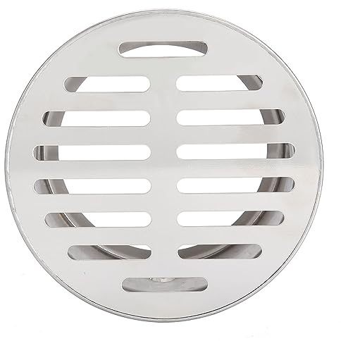 Bodenablauf Keller Edelstahl Gitter für Balkon, Dusche und Badezimmer mit Hair Catcher, Anti-Blocking-Strainer (110 Wohnung)