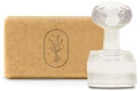 CRASPIRE Stampo per Sapone Fiore Design Fatto A Mano Timbro Acrilico Stampo per Sapone Fai da Te Artigianale 1.34 Timbro per Goffratura di Sapone per Biscotti di Argilla Sapone Gummies Arti Mestieri