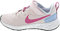 NIKE Revolution 6, Zapatilla de Deporte, Perle Rose/cosmique Fuchsia-Cobalt Bliss, 28 EU
