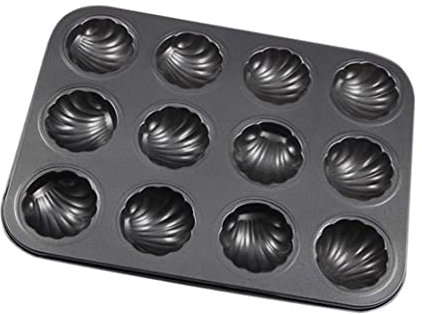 SunaOmni Teglia Forno a Forma Di Conchiglia 12 Cavità Stampo Madeleine Antiaderente Stampo Per Torta in Acciaio Carbonio Teglia Forno a Forma Di Conchiglia Stampo Per Torta Stampo Per Torta