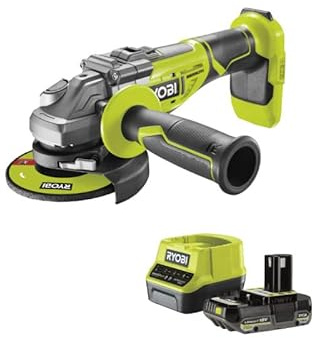 Pack RYOBI Meuleuse d'angle R18AG7-0 - Brushless 18V One+ - 1 batterie 2.0Ah - 1 chargeur rapide RC18120-120