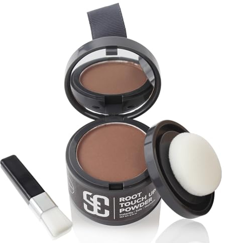 Ansatzpuder, Haar-Concealer Haarverdichtung für Frauen und Männer, Haaransatz Ausbessern & Kaschiert Sofort Haarausfall,Touch Up Haarpulver für dünnes Haar für Frauen (Auburn, 4g)