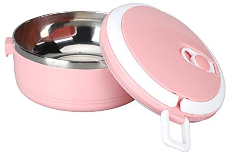 Térmica Contenedor de Alimentos, Recipiente Aislado Apilable de Acero Inoxidable 304, Redondo, para Oficina, Hogar, Picnic, Viaje, Guardería