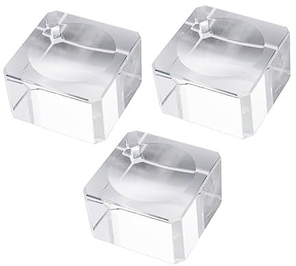 ORFOFE 3stücke Kristallkugelständer Transparent Für Runde Kugeln Kristallkugelsockel Aus Kristall Glaskugelhalter Für Baseball Softball Tennisbälle Ball-ei Kristall Runde Keramikkugeln