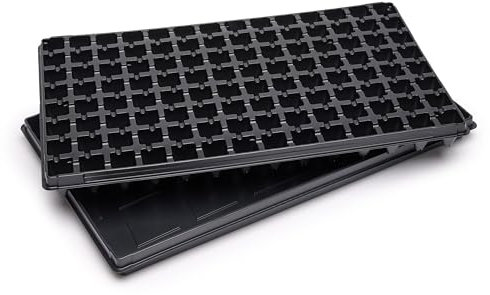 Garronda Semenzaio germinazione Vassoio Germinazione per Semi di Coltivazione di Piante da Interno Mini Serra GD-0066 (53x32 cm; 112 Cellule; Nero; 1 Pezzo)