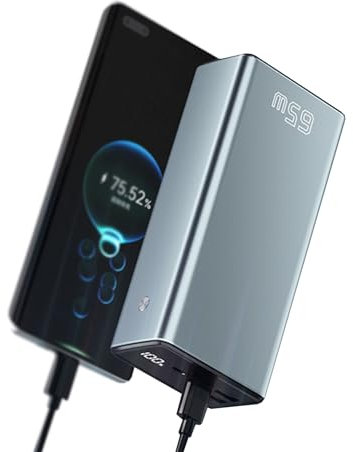 Banco De Energía 30000mah Power Bank Batería Portátil para Computadora Portátil PD 65W Cargador Portátil Universal Powerbank Carga Rapida Bateria Externa con Pantalla LED