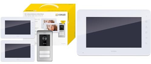 VIMAR K42911 Kit videocitofono bifamilare con 2 videocitofoni K42912 Monitor supplementare vivavoce a colori LCD 7 con tastiera capacitiva per kit videocitofono