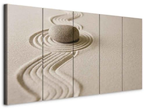 B&D XXL - Akustikbild 150x60 cm Bilder mit Akustikschaumstoff Hochleistungsschallabsorber Schallschutz Leinwandbild XXL 5 tlg Wandbild b-B-0254-b-m