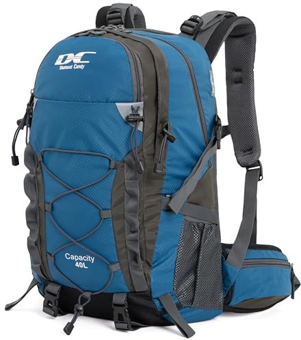 DCmount Wanderrucksack 40l Damen Herren Rucksack Wasserdicht Reiserucksack mit Regenschutz
