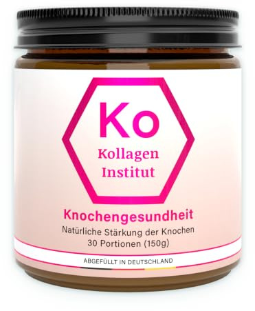 Kollagen Institut Hochdosiert Bioaktiv Collagen Pulver für Knochen – Struktur für Calcium, starke Knochen, Osteoporose Prävention, 1er Pack, Typ 1 Kollagenhydrolysat