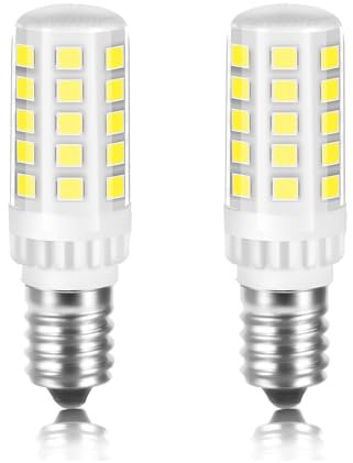 Karyoosi Bombilla LED E14 4W, Equivalente a 40W, Bombilla LED E14 Blanco Frío 6000K, 500LM, para Campanas Extractoras, Máquinas de Coser, Salones, No Regulable