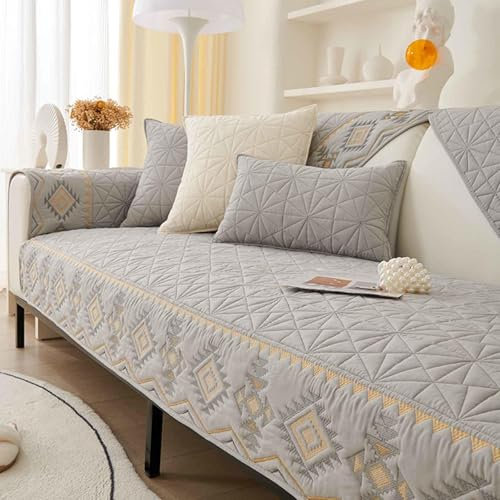 HLTQL Sofabezug 1 2 3 4 Sitzer Sofaschoner rutschfest Couchbezug L Form Waschbarer Dekor Perim Sofa Decken Sofaschutz Katze Hund Decke Doppelseitiger Gesteppter,#5-90x120cm